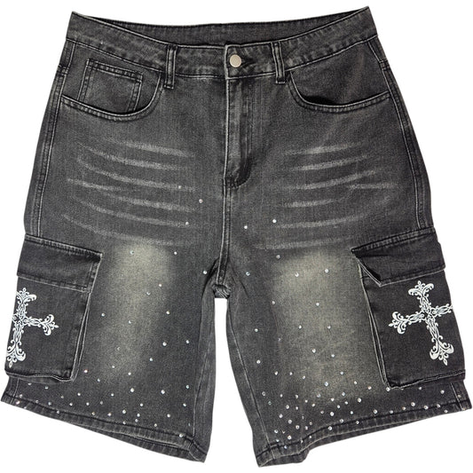 bermuda black washed cross