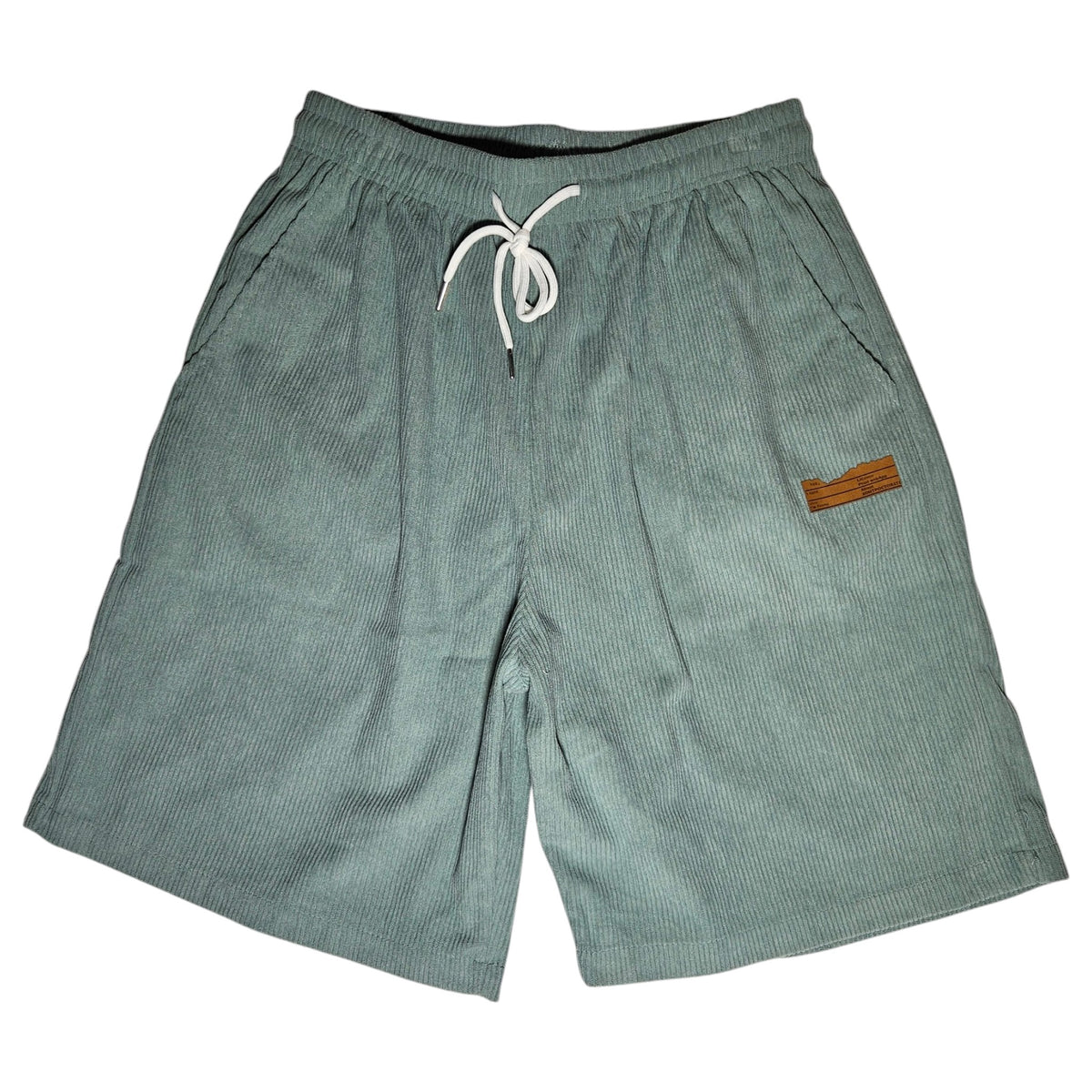 short aqua corduroy