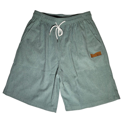 short aqua corduroy