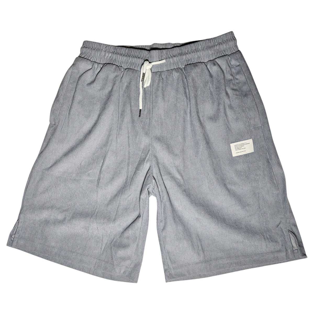 short gray corduroy