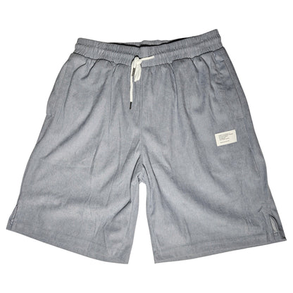 short gray corduroy