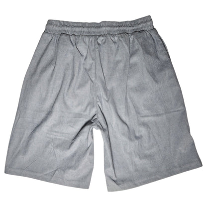 short gray corduroy