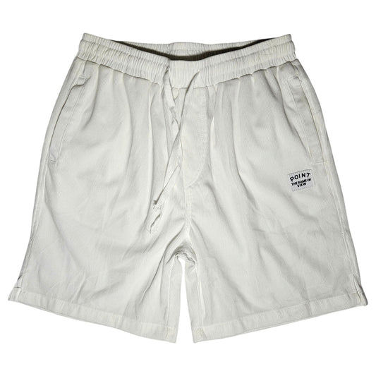 short white corduroy point