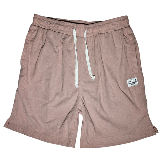 short pink corduroy point