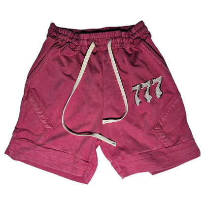 short burgundy 777 drip